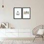 Wallity Juego de 2 Cuadros Decorativos Enmarcados 2PSCT-08